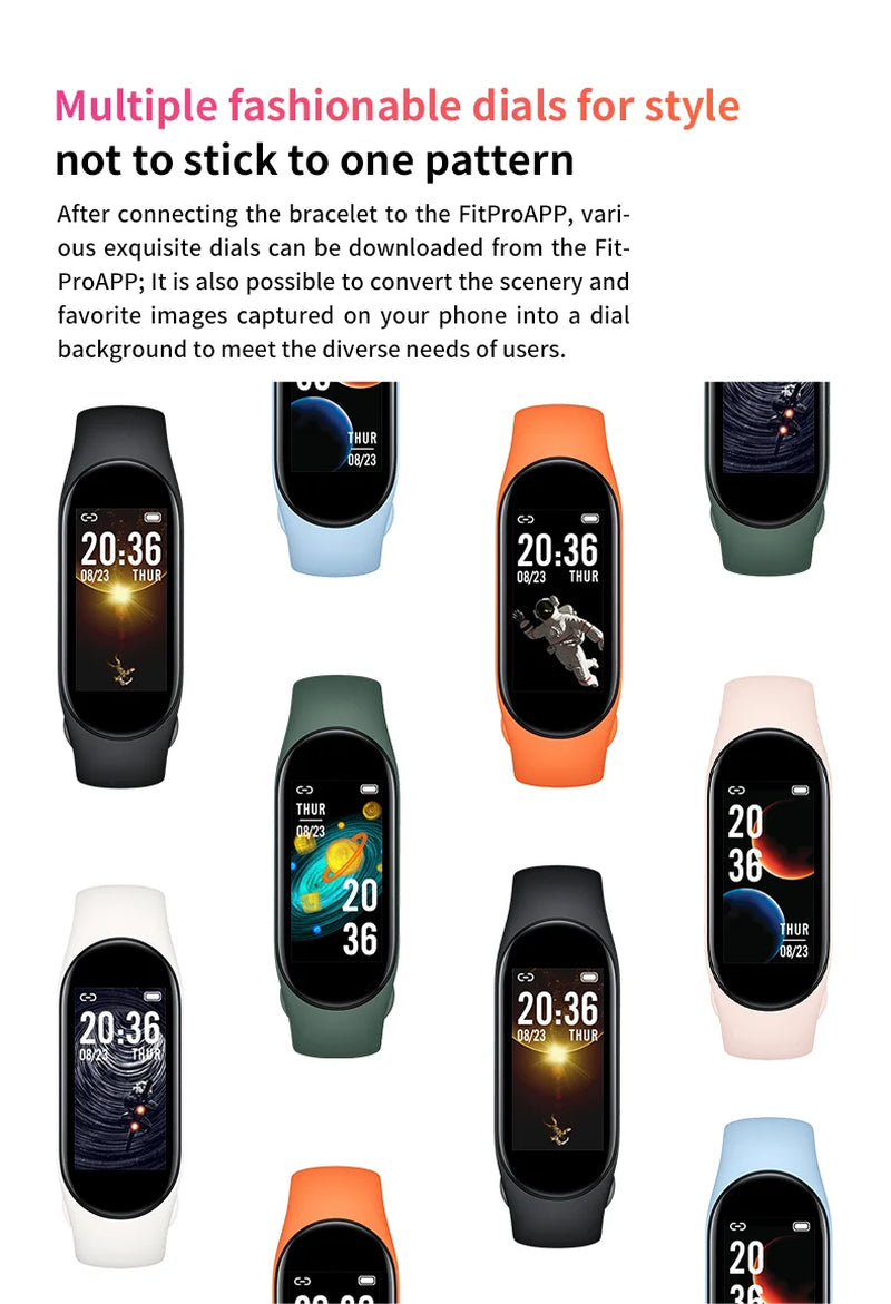 M8 Smart Watch Men Women Fitness Smart Bracelet Sports Band Heart Rate Blood Pressure Monitor Waterproof Multi-Function Watches