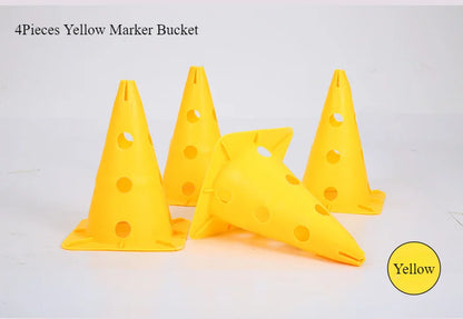 Soccer Basketball Training Cones Markers Poles Obstacle Equipment for Sports Drills Practice Fitness Gear Set