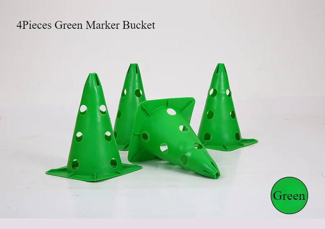Soccer Basketball Training Cones Markers Poles Obstacle Equipment for Sports Drills Practice Fitness Gear Set