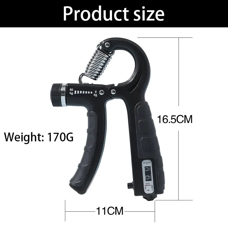 5-60Kg R Type Grip Strength Tester Adjustable Mechanical Counter Hand Trainer Strength Gym Sport Accessories Fitness Equipments