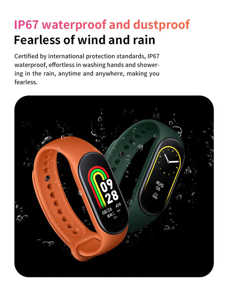 M8 Smart Watch Men Women Fitness Smart Bracelet Sports Band Heart Rate Blood Pressure Monitor Waterproof Multi-Function Watches
