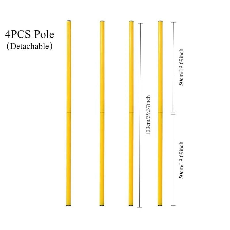 Soccer Basketball Training Cones Markers Poles Obstacle Equipment for Sports Drills Practice Fitness Gear Set