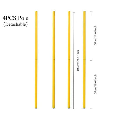 Soccer Basketball Training Cones Markers Poles Obstacle Equipment for Sports Drills Practice Fitness Gear Set