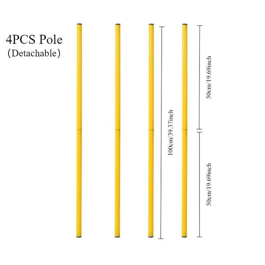 Soccer Basketball Training Cones Markers Poles Obstacle Equipment for Sports Drills Practice Fitness Gear Set